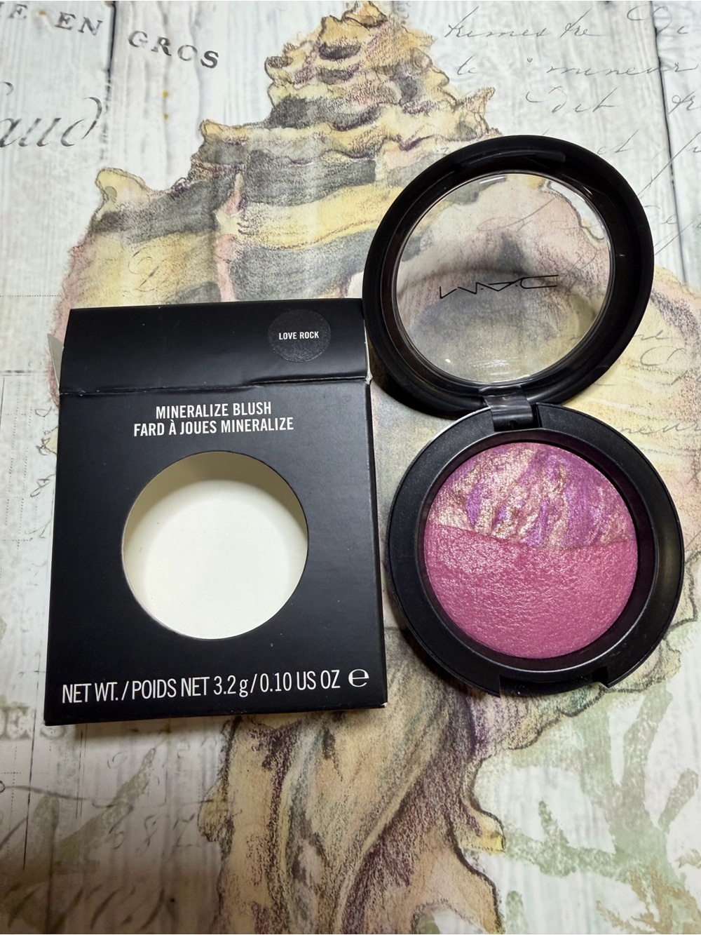MAC COSMETICS BNIB LOVE ROCK Mineralize Blush Duo Rare Limited  Edition Pink